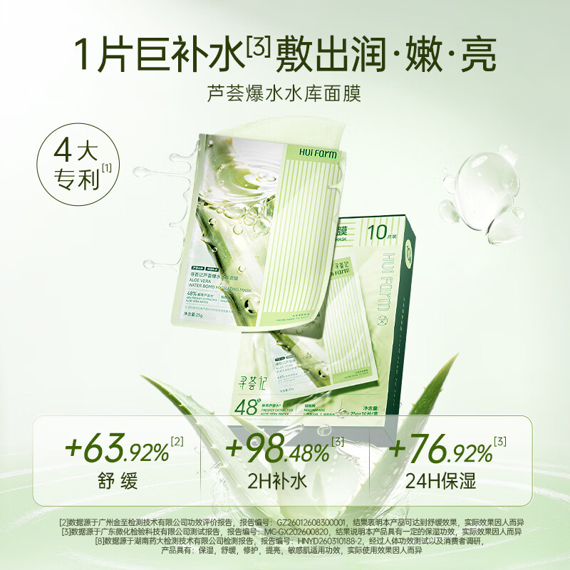 寻荟记水库面膜20片29.9元